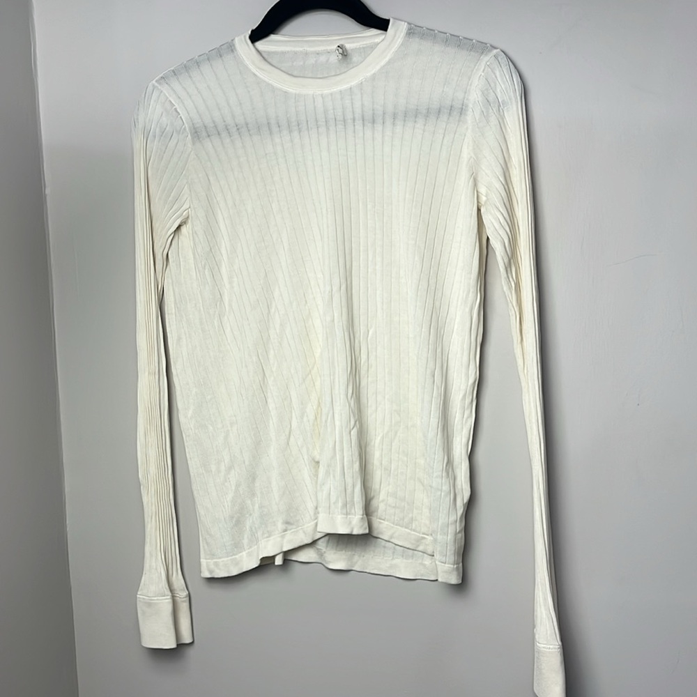The Row Keya silk knit long sleeve top